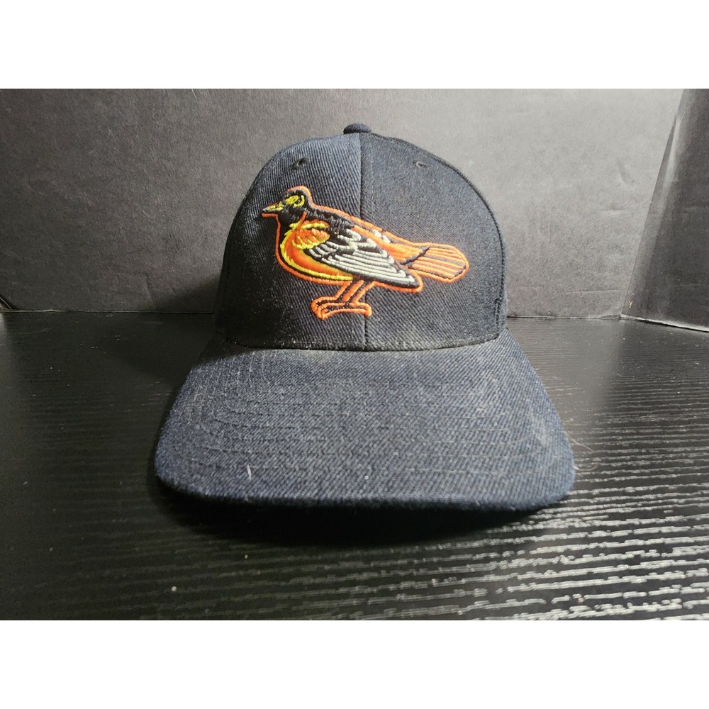 Vintage Baltimore Orioles Logo Athletic Snapback Hat MLB Black Orange Bird Cap‎
